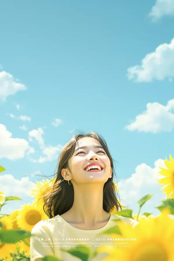 校服与向日葵 竖版海报
