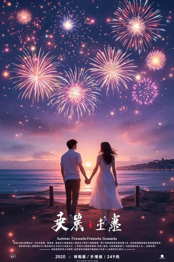 烟花与晚风 竖版海报